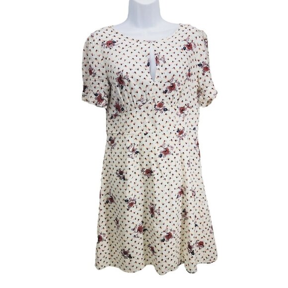 ModCloth Women's The Keyhole‎ Story A-Line Dress White Size 6 - Picture 3 of 13